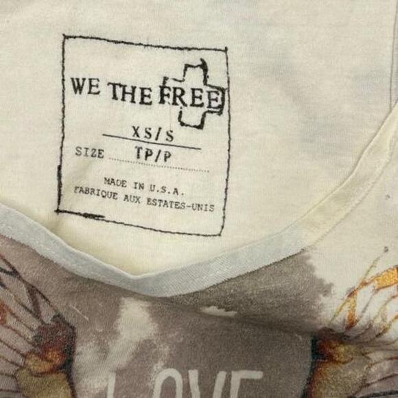 We The Free Free People Love Knows No Bounds Cotton Casual Tank Size XS Made USA - Picture 4 of 4